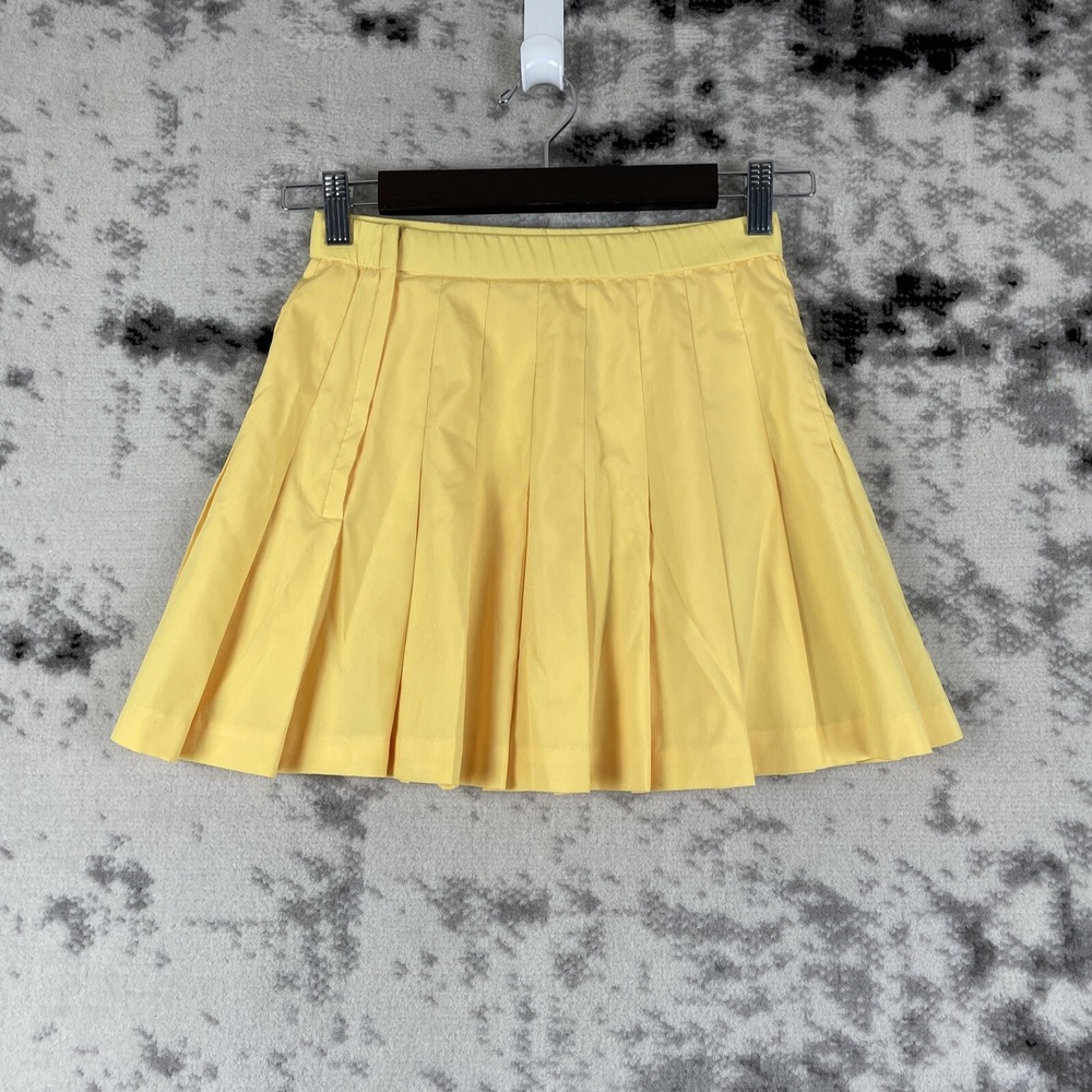 Wimbledon Mini Skirt‎ Womens Size 4 Yellow Pleated Casual Comfort Tennis Active - Picture 4 of 9